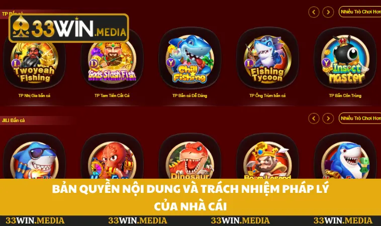 Bản quyền nội dung và trách nhiệm pháp lý của nhà cái