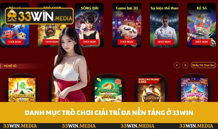 Danh mục trò chơi giải trí đa nền tảng ở 33WIN