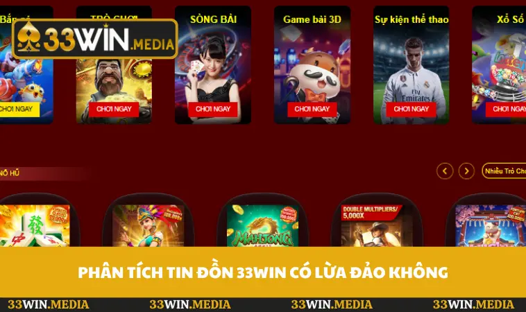 Phân tích tin đồn thương hiệu 33WIN có lừa đảo không