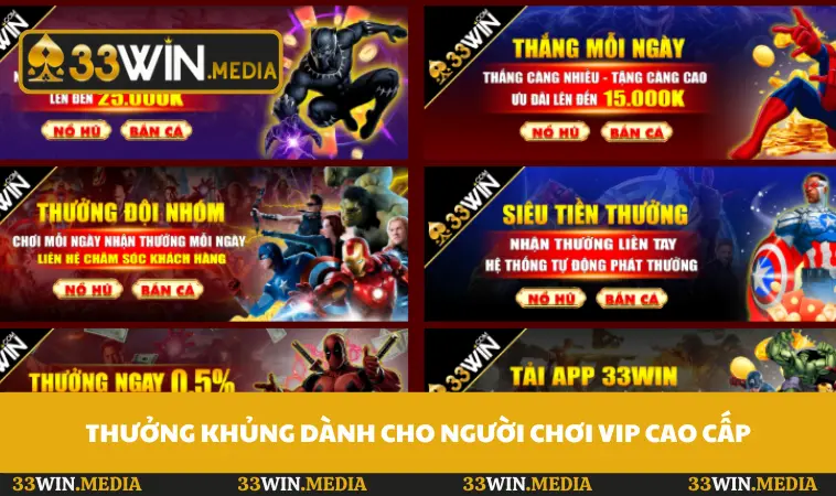 Thưởng khủng dành cho người chơi VIP cao cấp